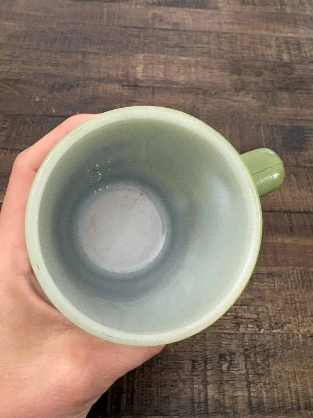 Fire King Avocado Green Coffee Mug Vintage Anchor Hocking